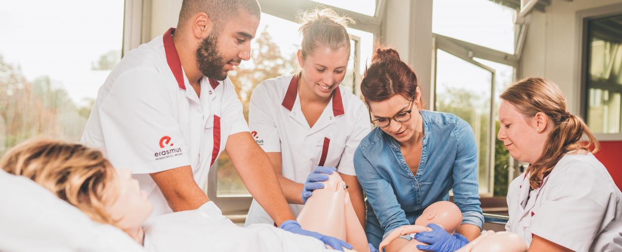 Studenten vroedkunde Erasmushogeschool Brussel