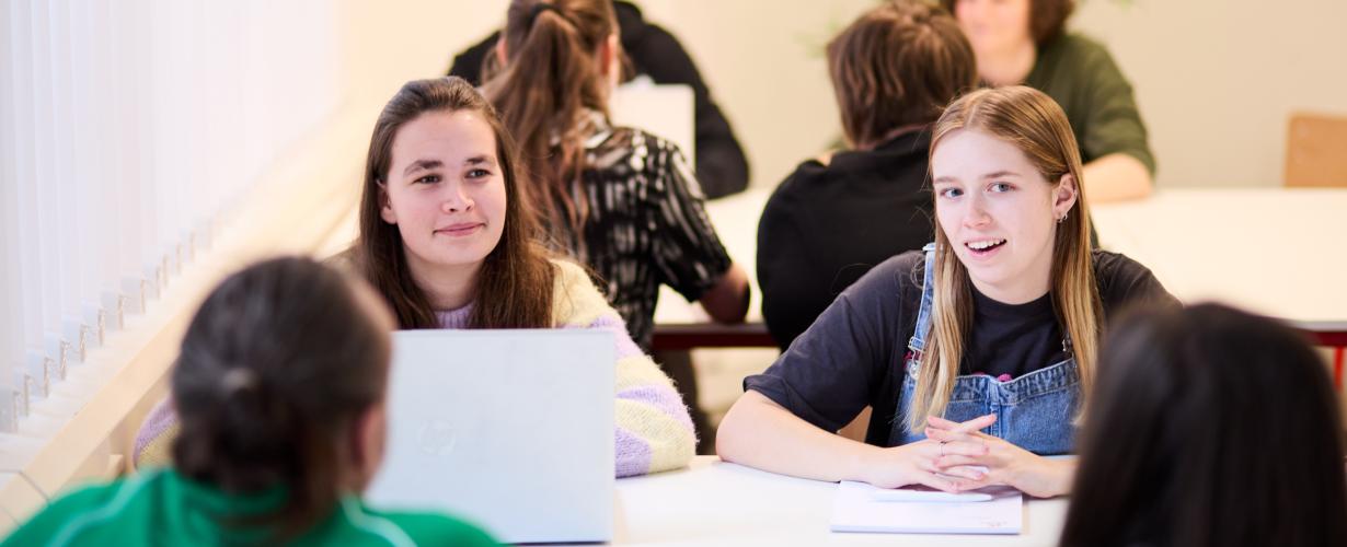 Studenten tijdens groepswerk