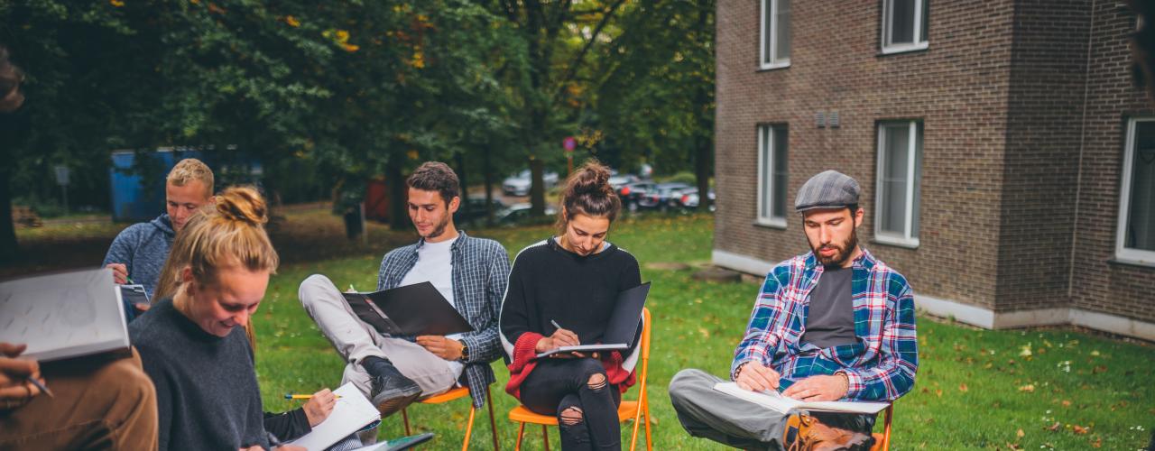 Studenten landschaps- en tuinarchitectuur