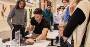Studenten presenteren