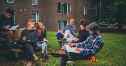 Studenten landschaps- en tuinarchitectuur EhB 