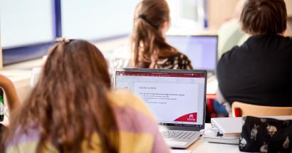 Studenten tijdens een les