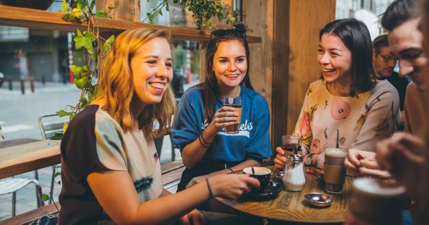 studenten in de stad